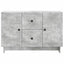 Sideboard med skuffe Betongrå 89 x 34,5 x 60 cm Konstrueret træ