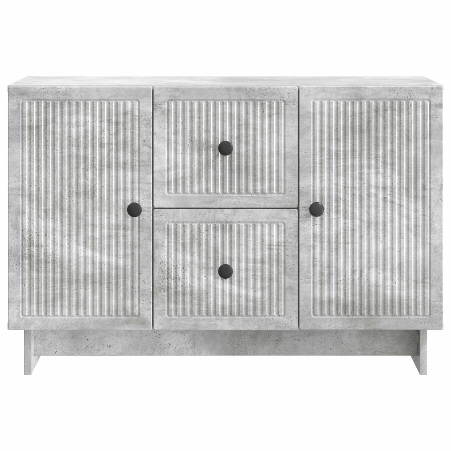 Sideboard med skuffe Betongrå 89 x 34,5 x 60 cm Konstrueret træ