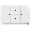 Sideboard Hvid højglans 89 x 34,5 x 60 cm Konstrueret træ