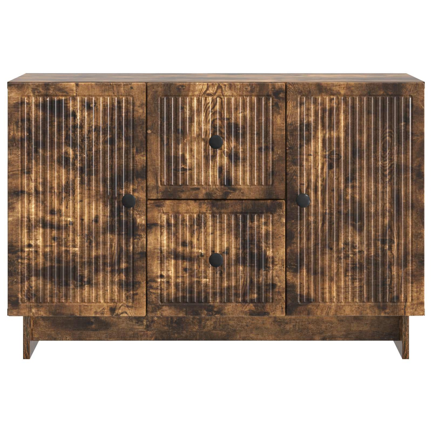 Sideboard med skuffe Røget eg 89 x 34,5 x 60 cm Konstrueret træ