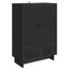 Sideboard Sort 66 x 34,5 x 95 cm Konstrueret træ