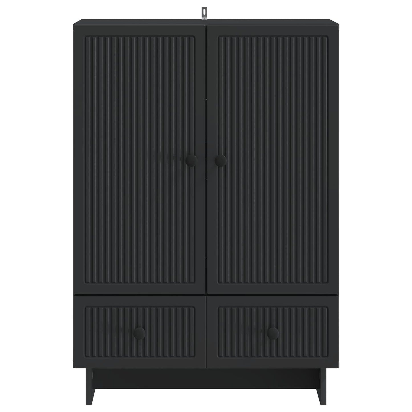 Sideboard Sort 66 x 34,5 x 95 cm Konstrueret træ