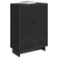 Sideboard Sort 66 x 34,5 x 95 cm Konstrueret træ