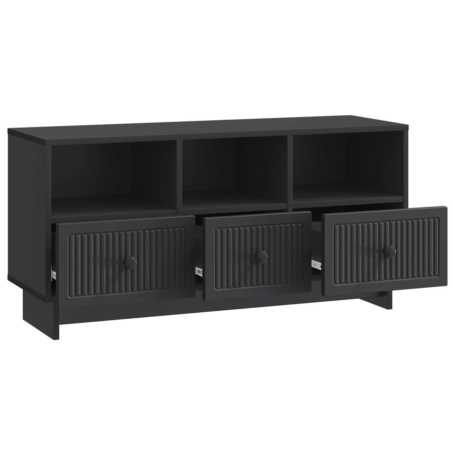 TV-skab med skuffe Sort 102 x 34,5 x 50 cm Konstrueret træ