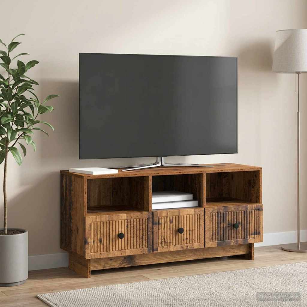 TV-skab Gammelt træ 102 x 34,5 x 50 cm Konstrueret træ