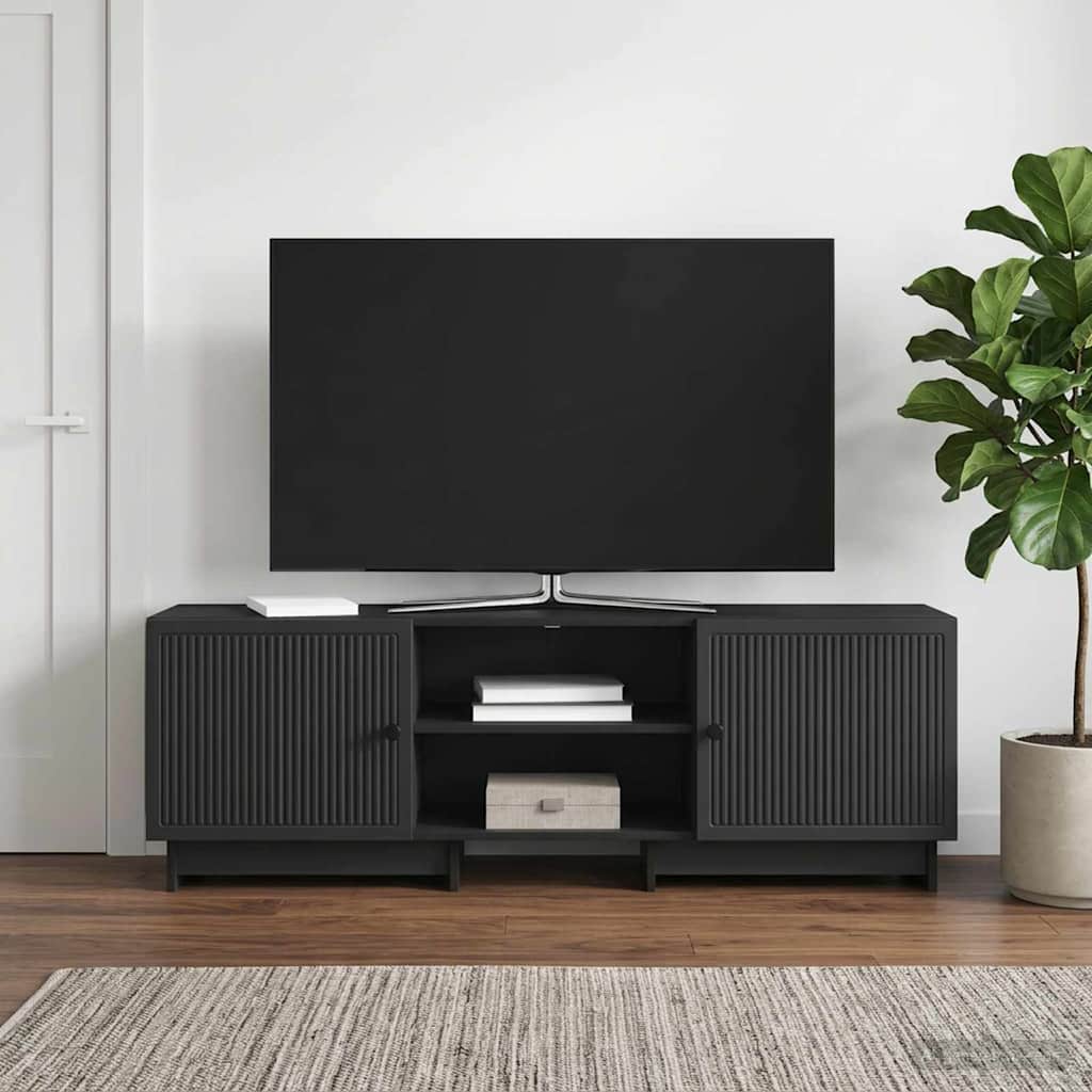 TV-skab Sort 150 x 31 x 50 cm Konstrueret træ