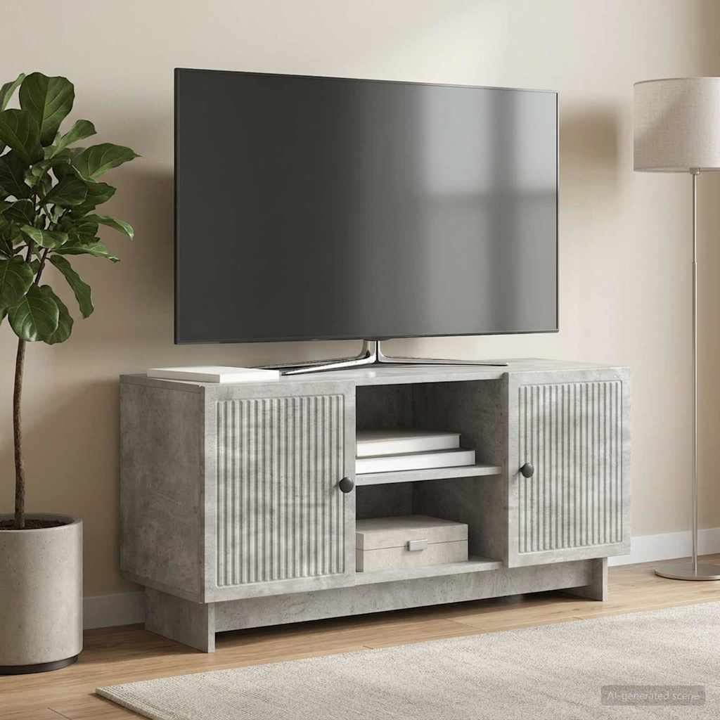 TV-skab 102 x 34,5 x 50 cm Betongrå Konstrueret træ