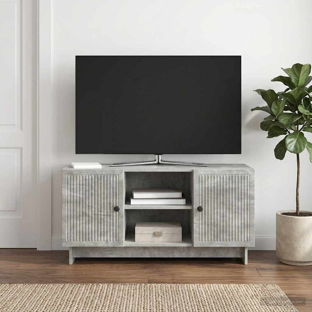 TV-skab 102 x 34,5 x 50 cm Betongrå Konstrueret træ
