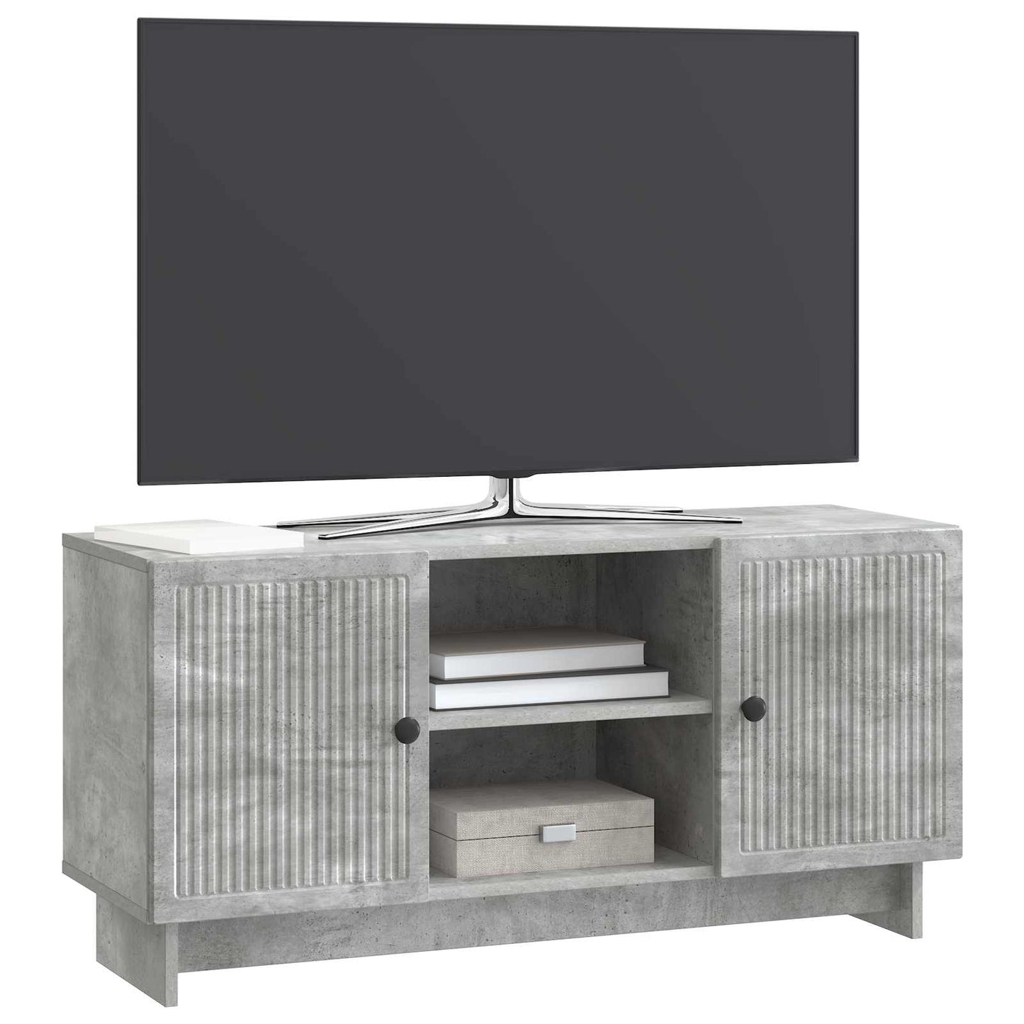 TV-skab 102 x 34,5 x 50 cm Betongrå Konstrueret træ