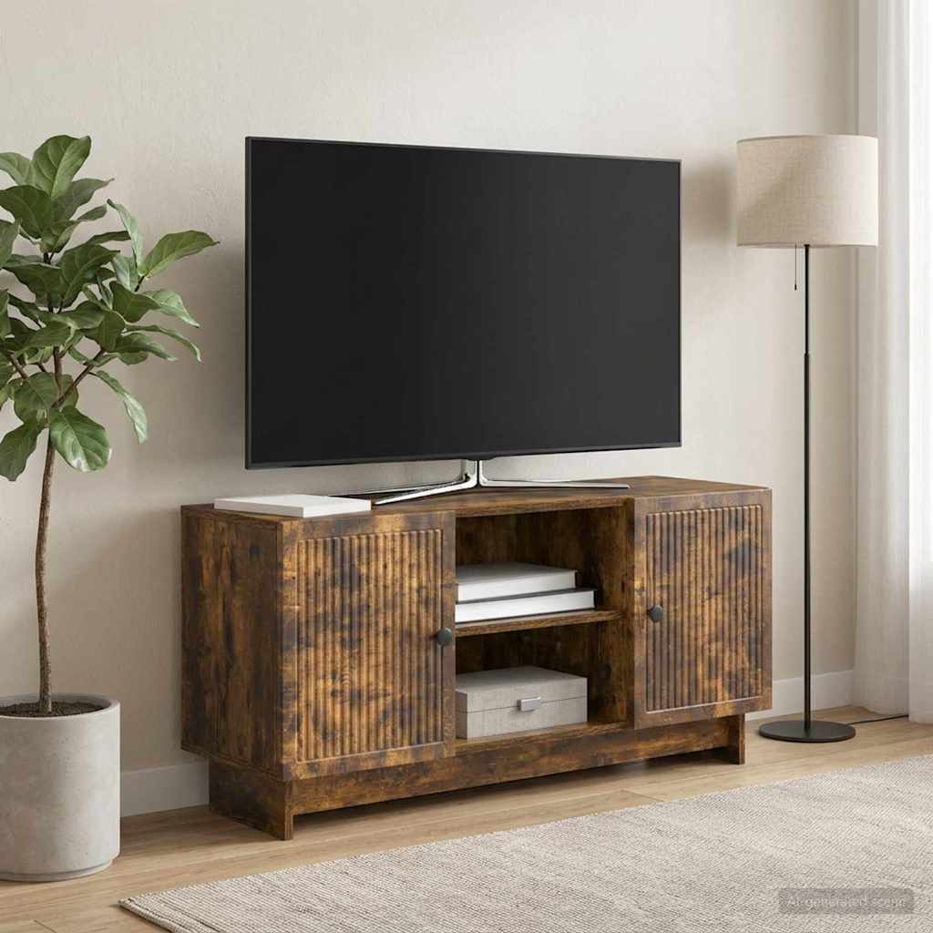 TV-skab 102 x 34,5 x 50 cm Røget eg Konstrueret træ
