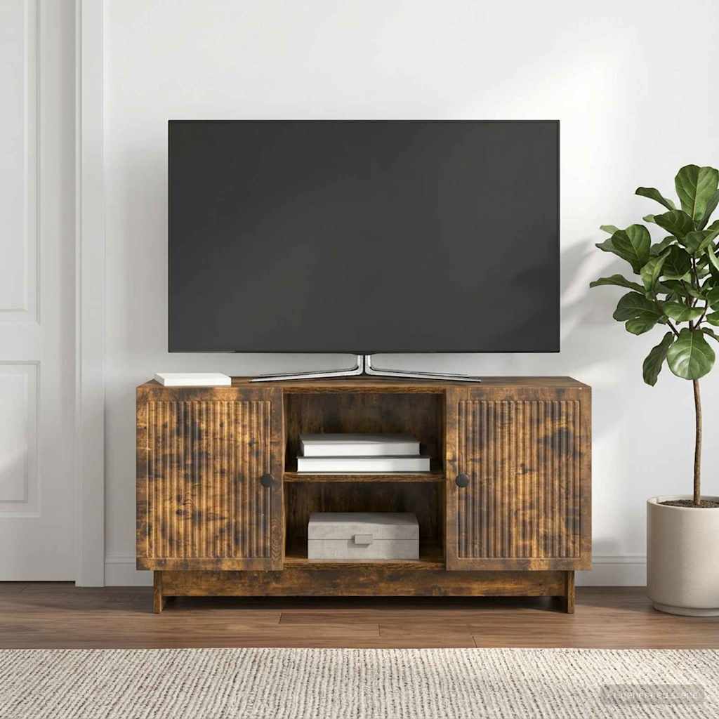 TV-skab 102 x 34,5 x 50 cm Røget eg Konstrueret træ