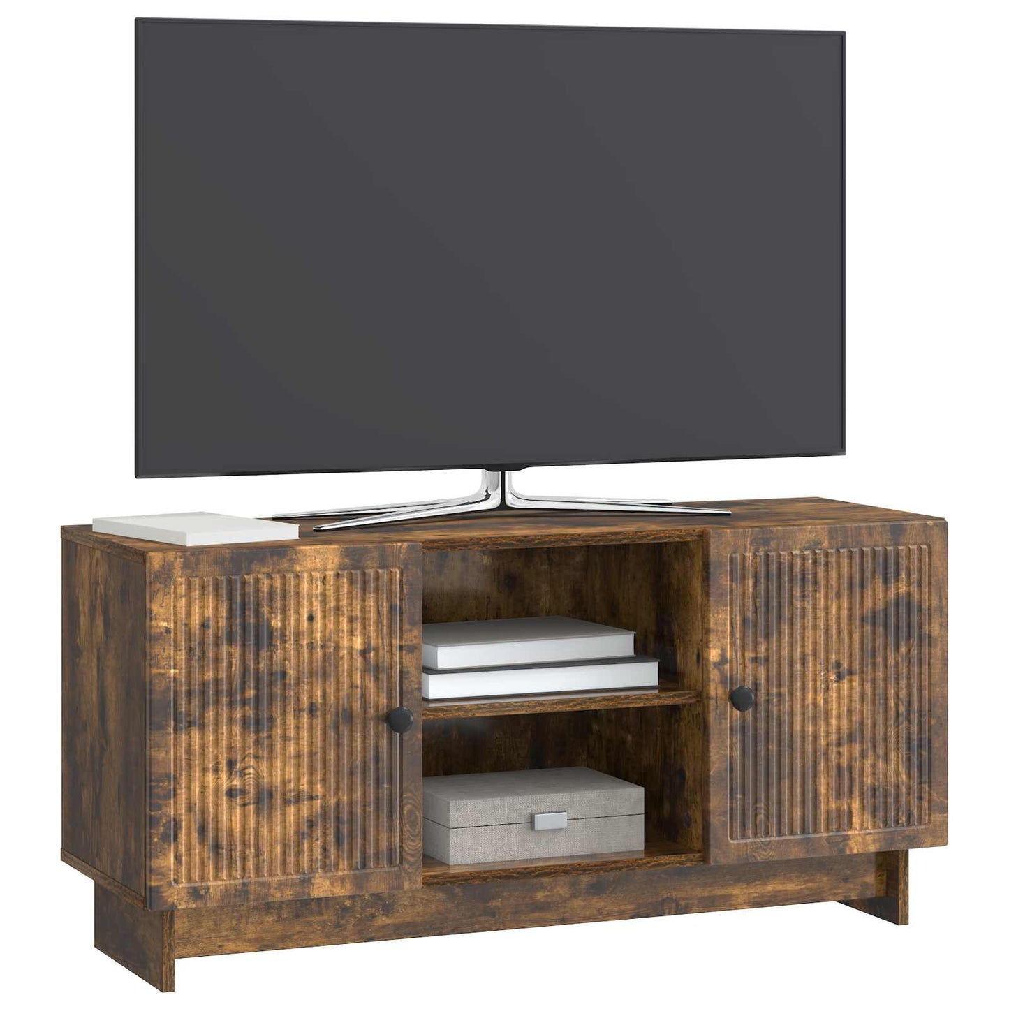 TV-skab 102 x 34,5 x 50 cm Røget eg Konstrueret træ