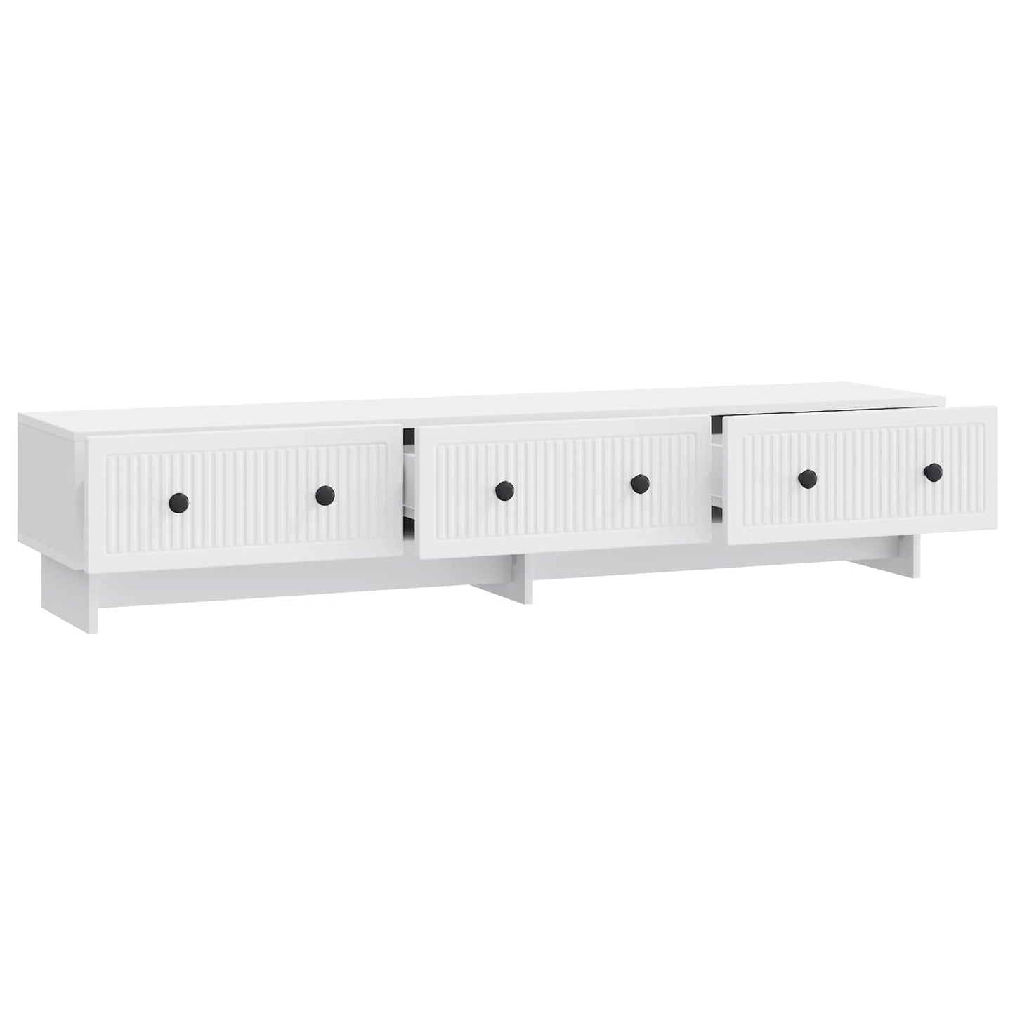 TV-skab med skuffe Hvid 147 x 34,5 x 30 cm Konstrueret træ