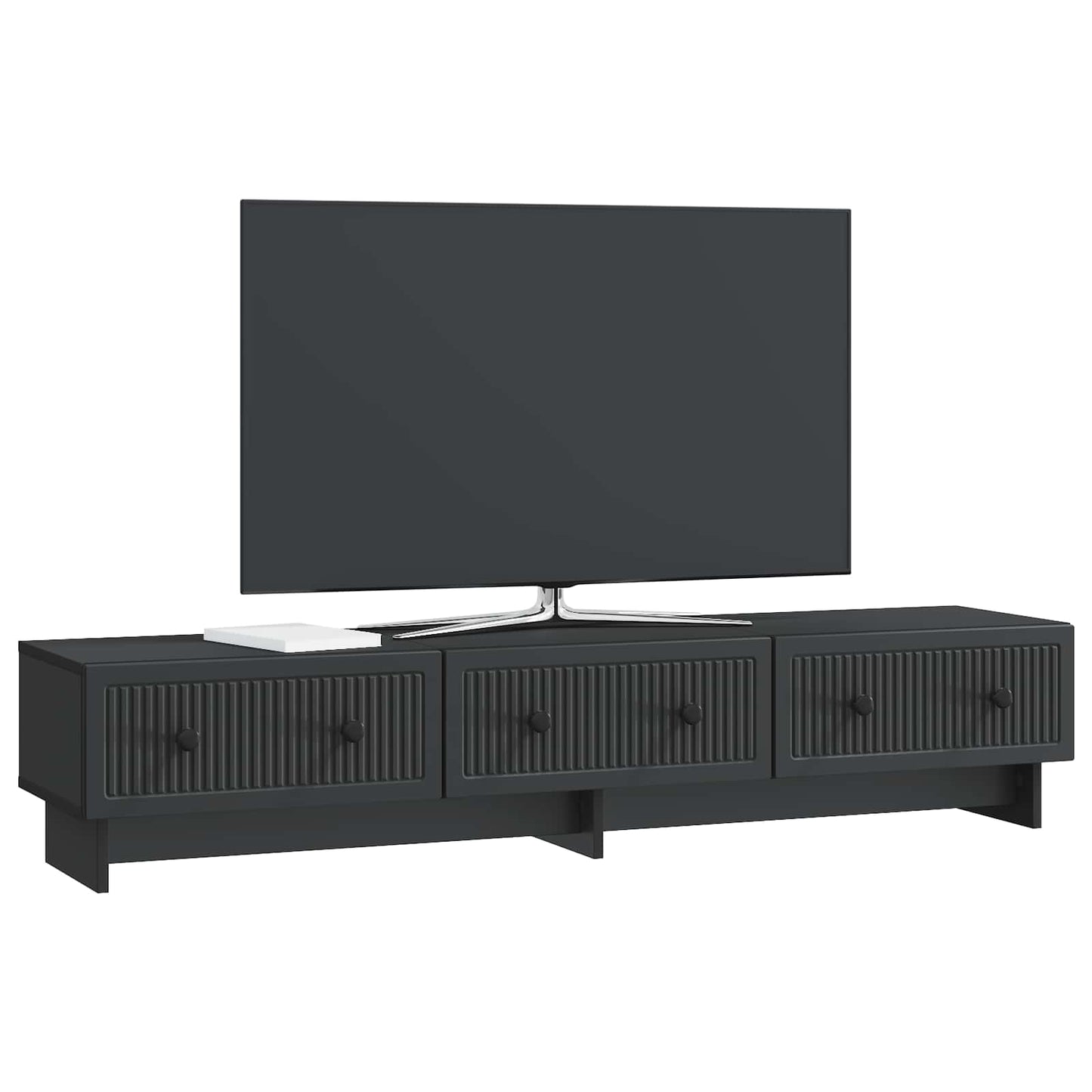 TV-skab med skuffe Sort 147 x 34,5 x 30 cm Konstrueret træ
