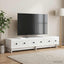 TV-skab Hvid højglans 147 x 34,5 x 30 cm Konstrueret træ