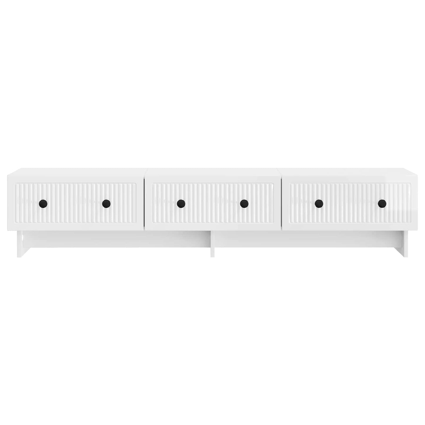 TV-skab Hvid højglans 147 x 34,5 x 30 cm Konstrueret træ