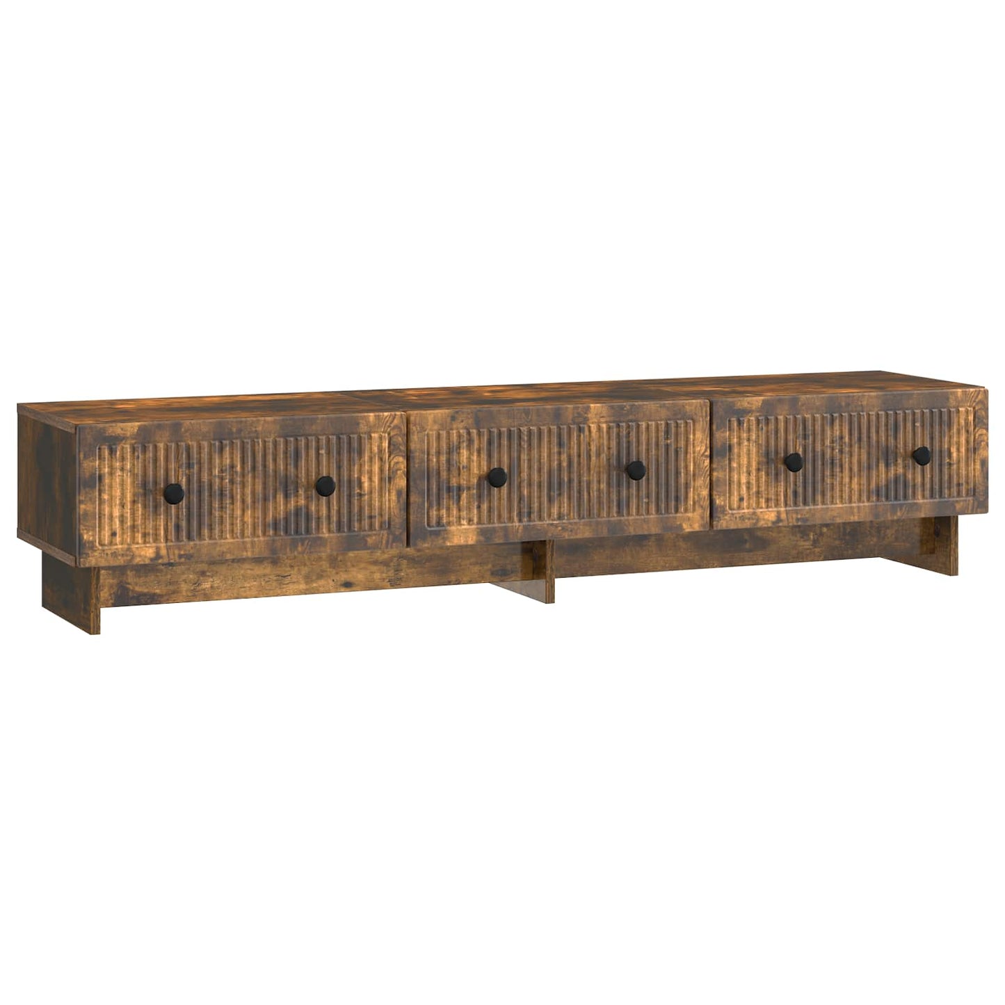 TV-skab med skuffe Røget eg 147 x 34,5 x 30 cm Konstrueret træ