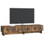 TV-skab med skuffe Røget eg 147 x 34,5 x 30 cm Konstrueret træ