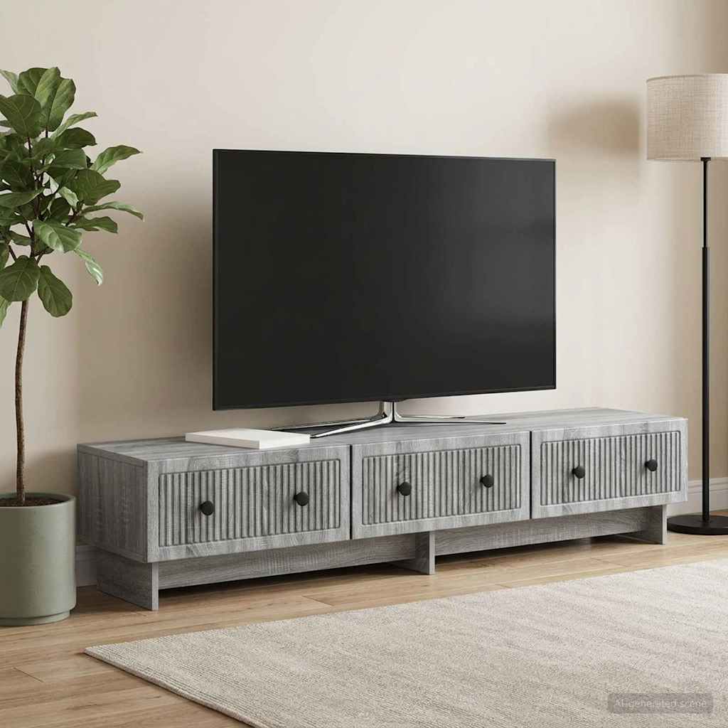 TV-skab Grå sonoma-eg 147 x 34,5 x 30 cm Konstrueret træ