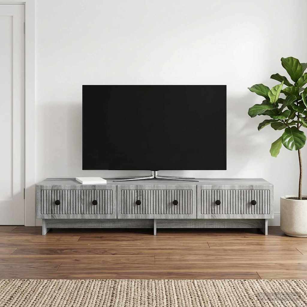 TV-skab Grå sonoma-eg 147 x 34,5 x 30 cm Konstrueret træ