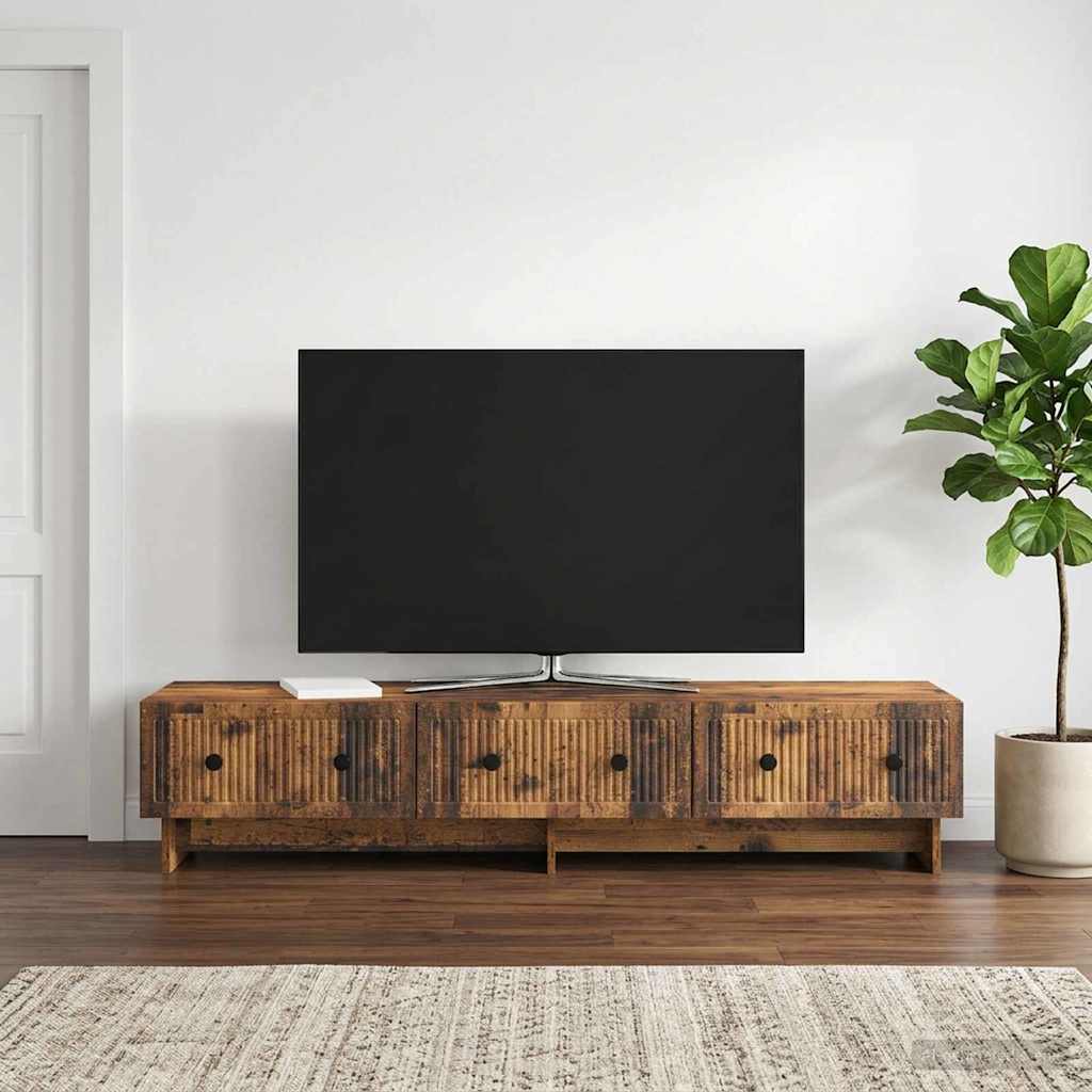 TV-skab Gammelt træ 147 x 34,5 x 30 cm Konstrueret træ
