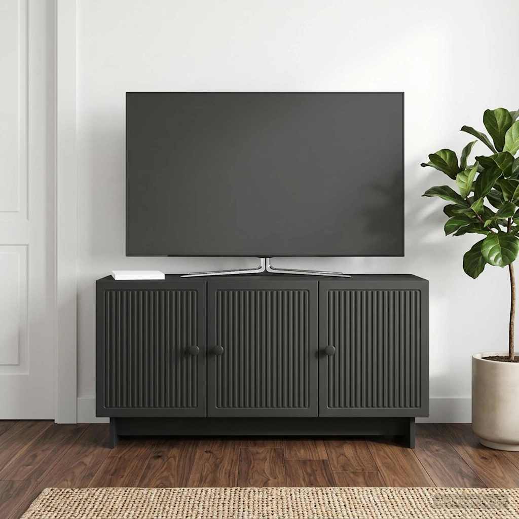 TV-skab Sort 99 x 34,5 x 50 cm Konstrueret træ