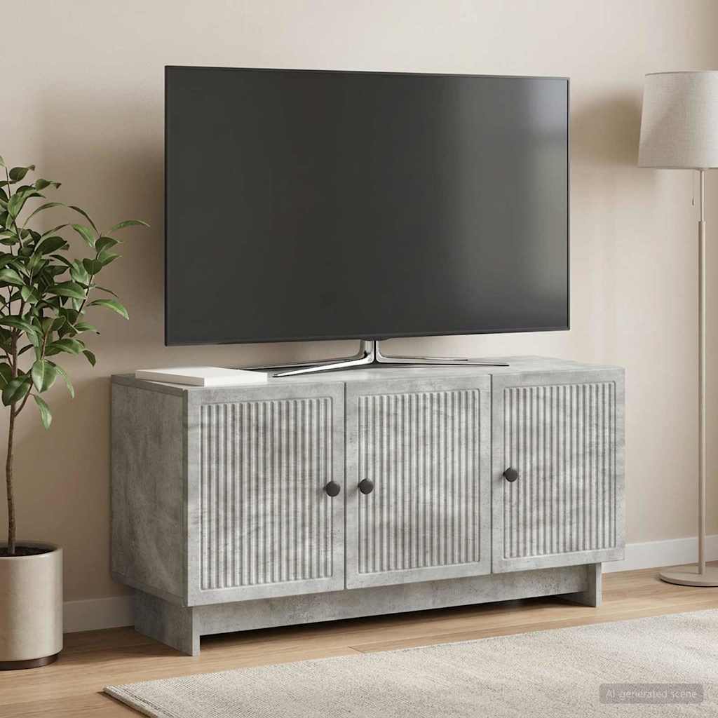 TV-skab Betongrå 99 x 34,5 x 50 cm Konstrueret træ