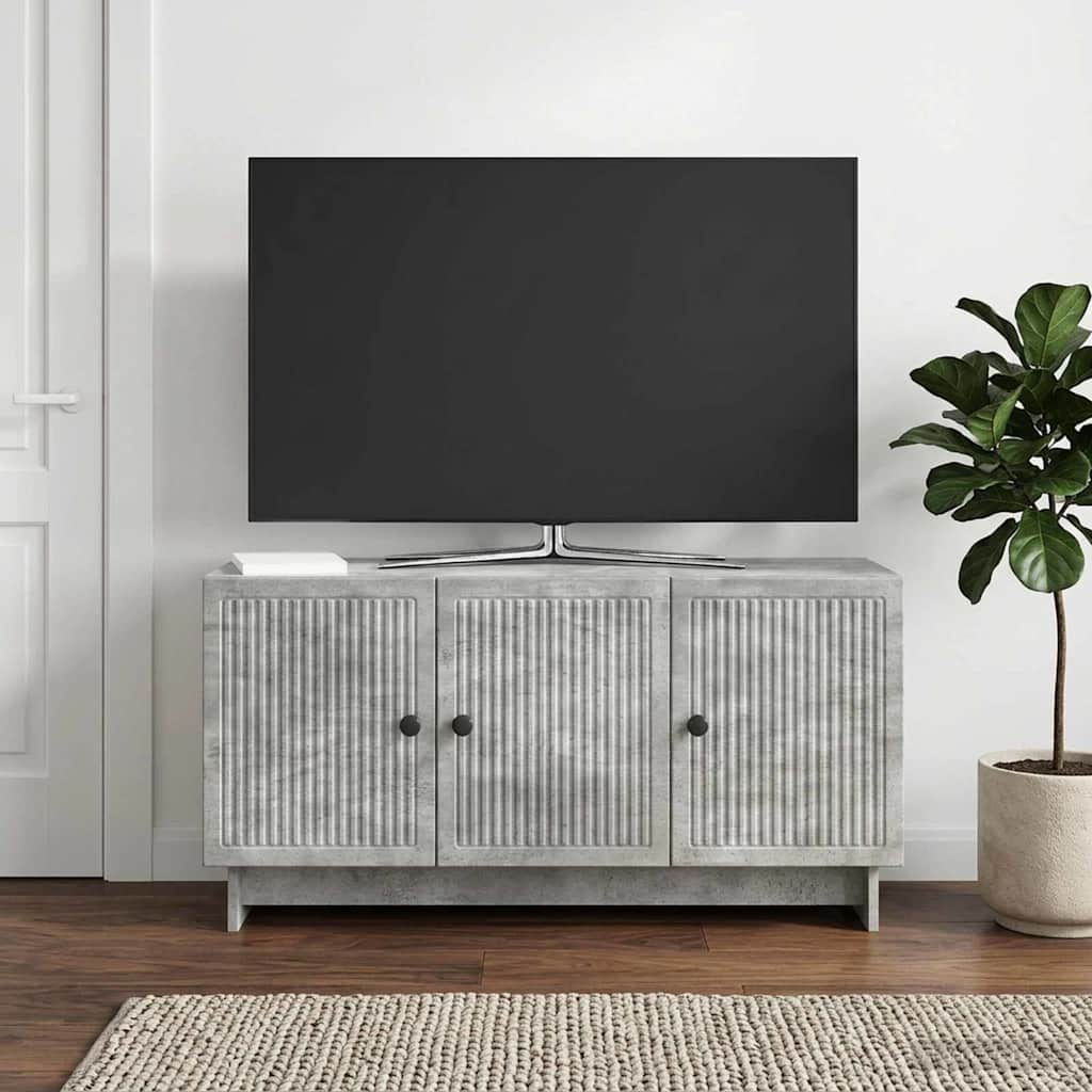 TV-skab Betongrå 99 x 34,5 x 50 cm Konstrueret træ