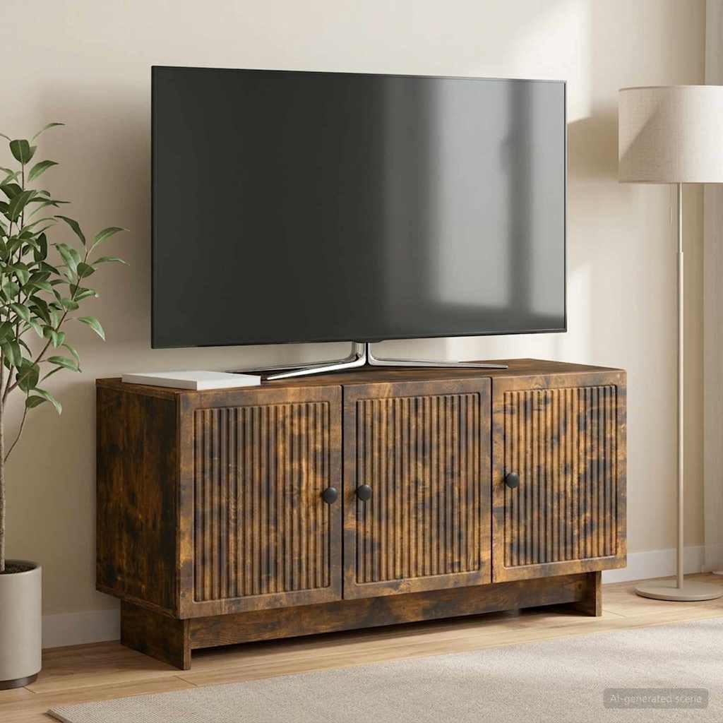 TV-skab Røget eg 99 x 34,5 x 50 cm Konstrueret træ