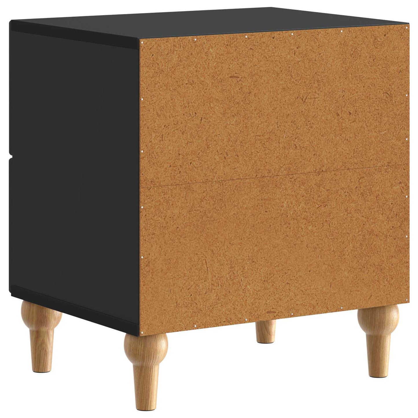 Natskab med skuffe 2 pcs Sort 43 x 34,5 x 48 cm Konstrueret træ