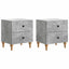 Natskab 2 pcs Betongrå 43 x 34,5 x 48 cm Konstrueret træ