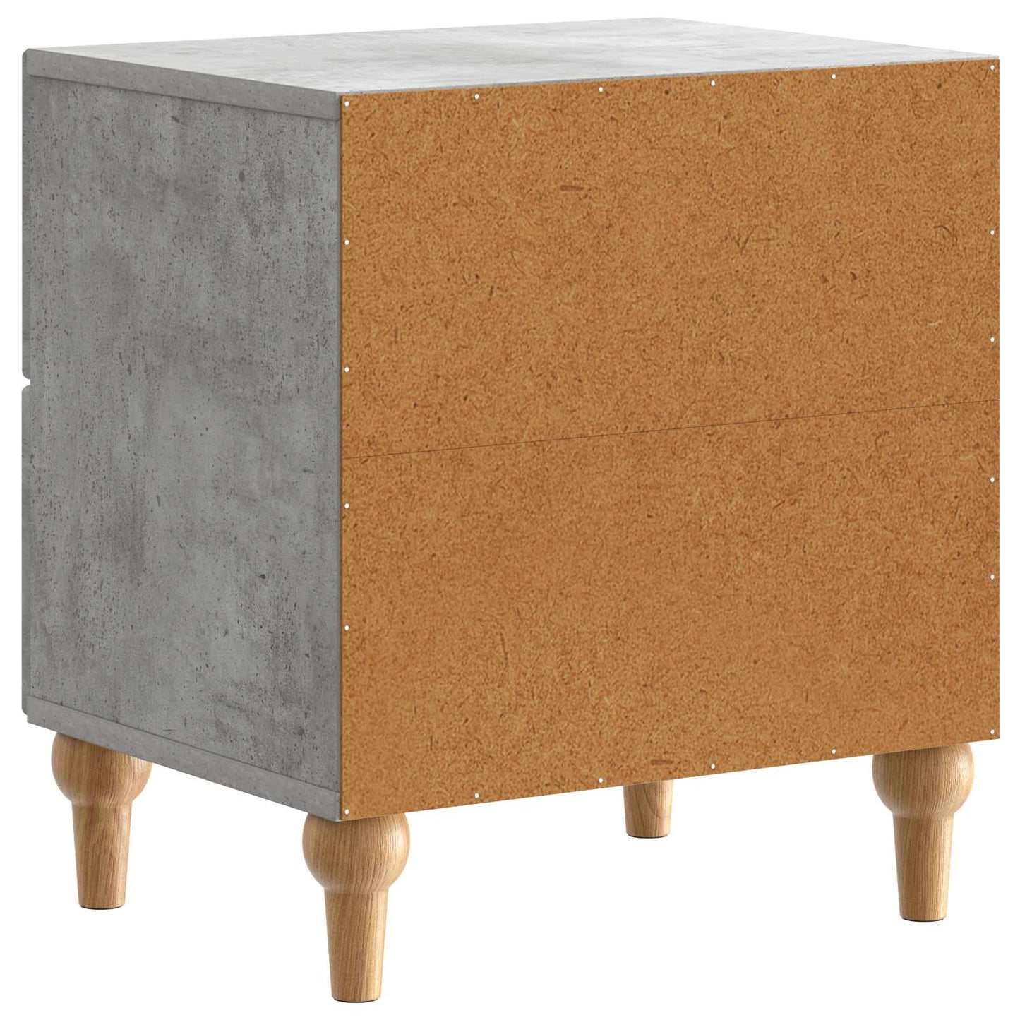 Natskab 2 pcs Betongrå 43 x 34,5 x 48 cm Konstrueret træ