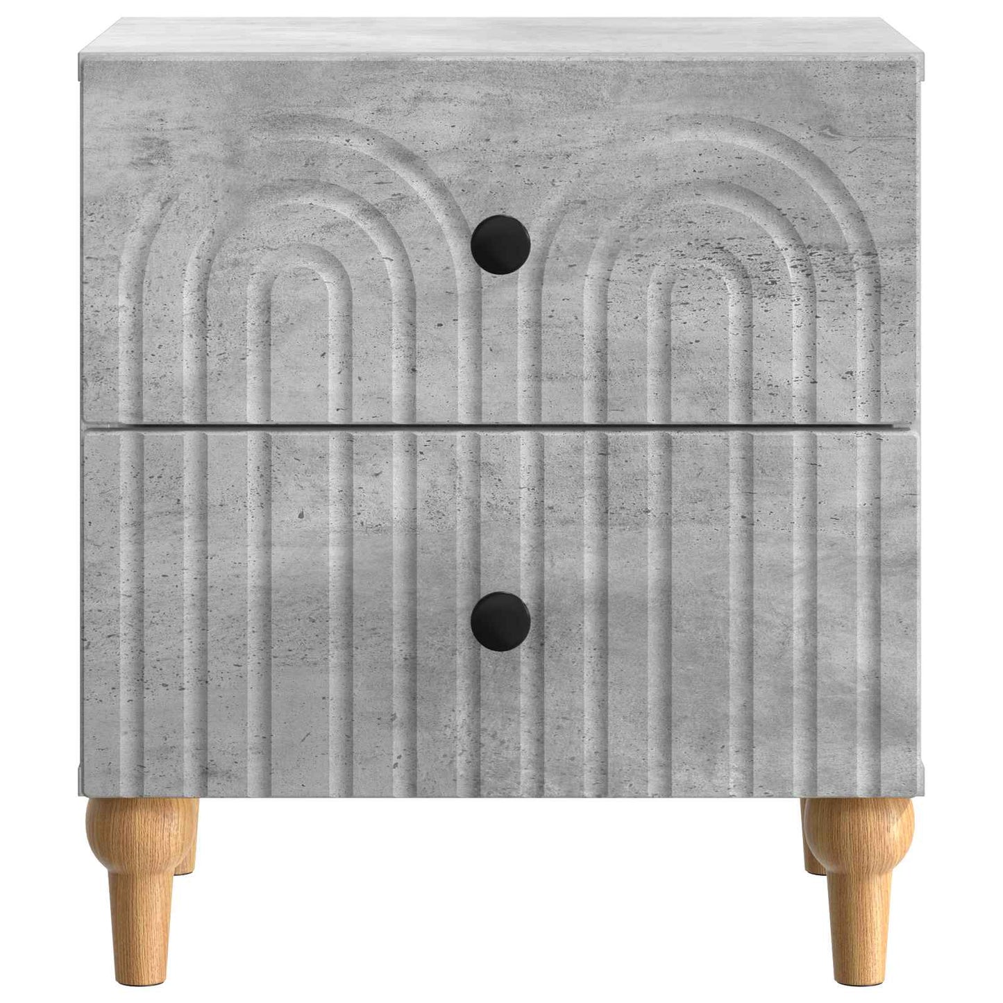 Natskab 2 pcs Betongrå 43 x 34,5 x 48 cm Konstrueret træ