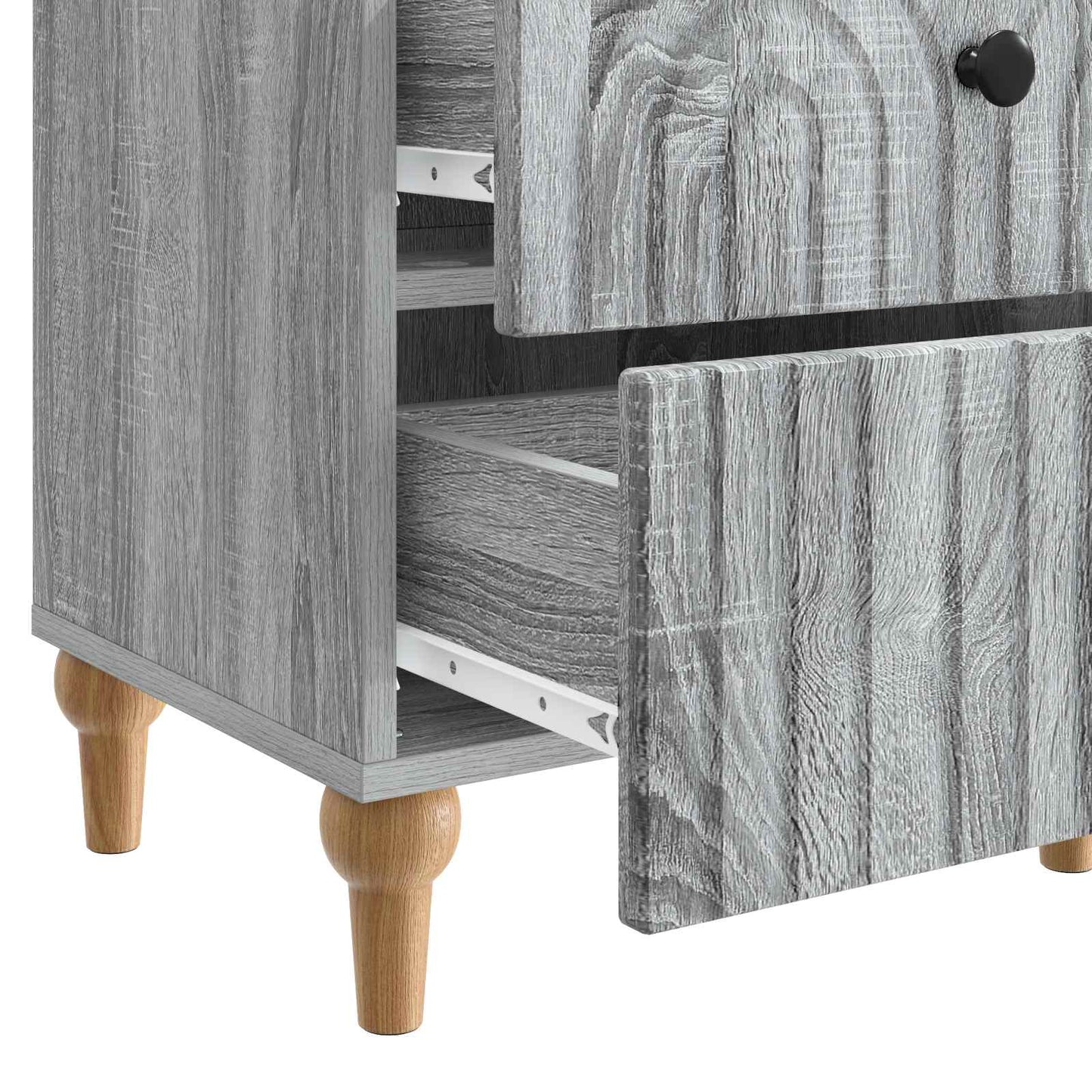 Natskab 2 pcs Grå sonoma-eg 43 x 34,5 x 48 cm Konstrueret træ