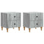 Natskab 2 pcs Grå sonoma-eg 43 x 34,5 x 48 cm Konstrueret træ