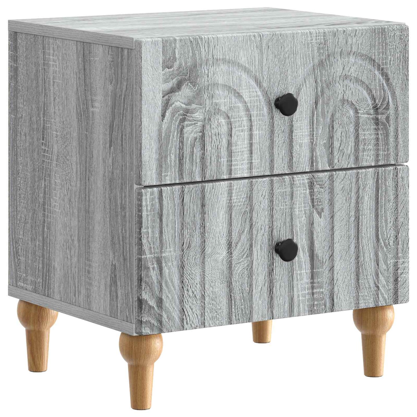 Natskab 2 pcs Grå sonoma-eg 43 x 34,5 x 48 cm Konstrueret træ