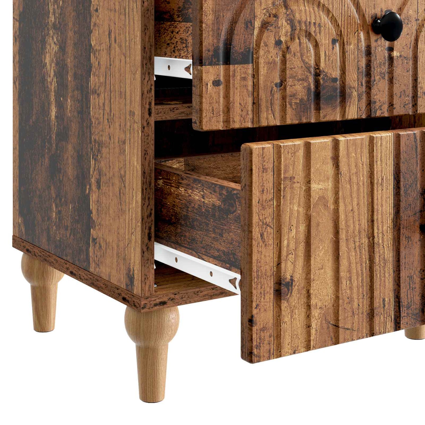 Natskab 2 pcs Gammelt træ 43 x 34,5 x 48 cm Konstrueret træ