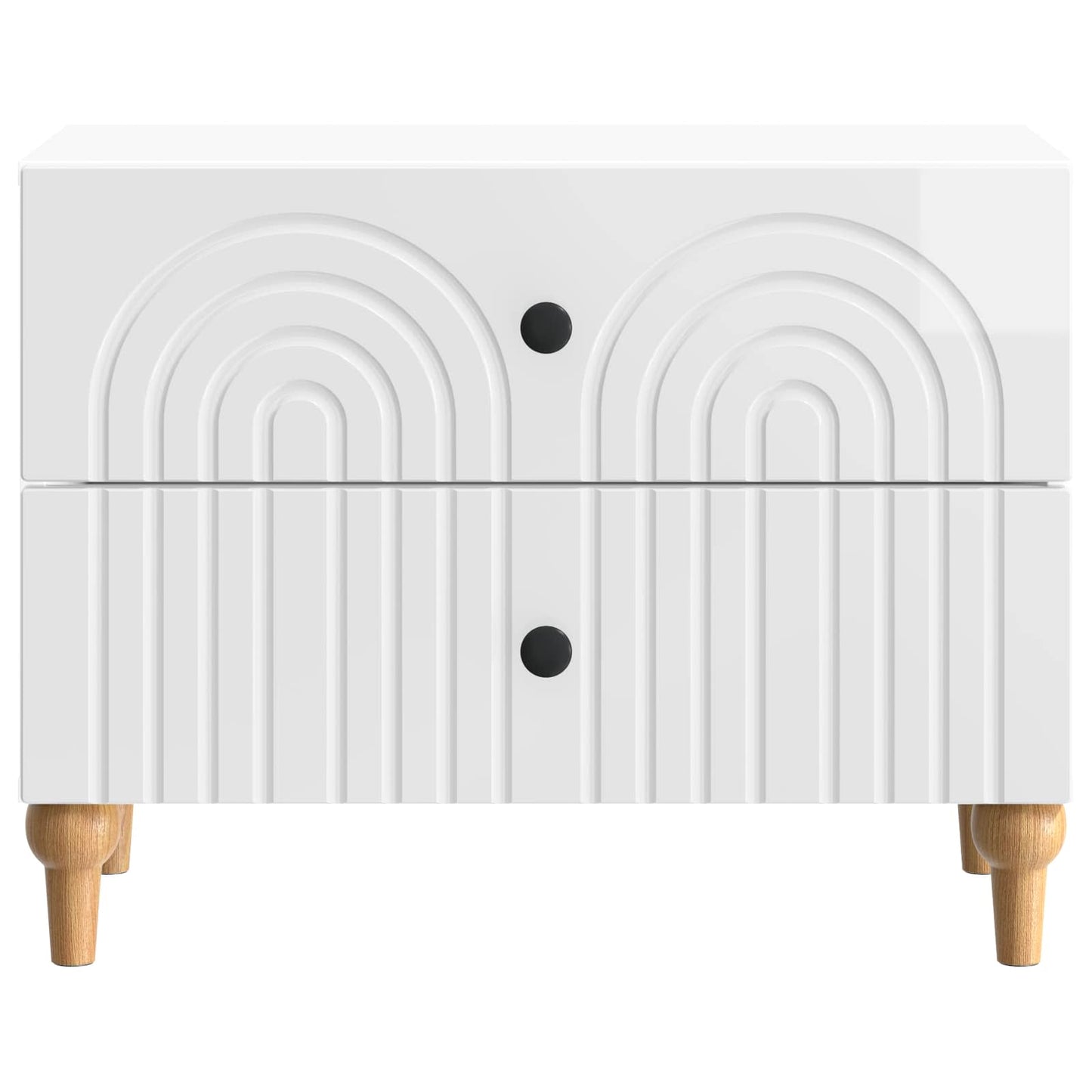 Natskab Hvid højglans 62 x 34,5 x 48 cm Konstrueret træ