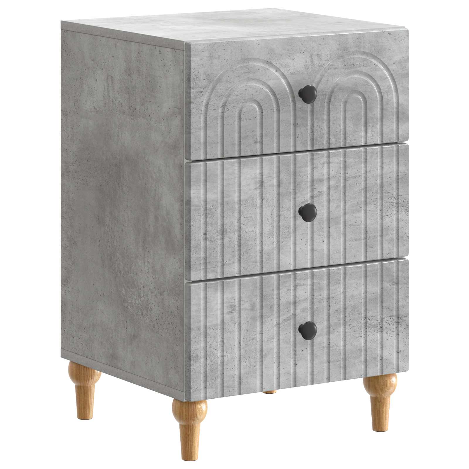 Natskab med skuffe Betongrå 43x 41 x 66,5 cm Konstrueret træ billede