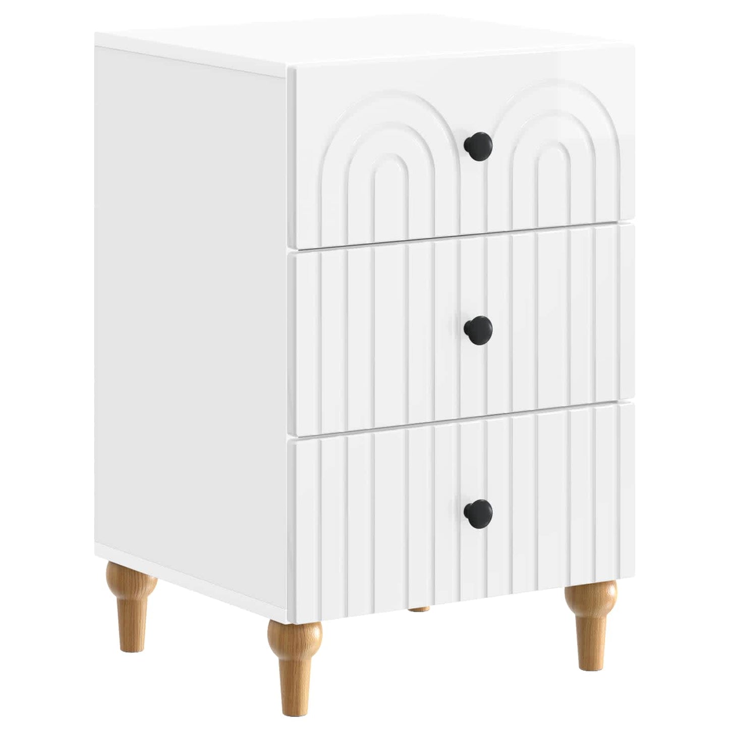 Natskab Hvid højglans 43x 41 x 66,5 cm Konstrueret træ