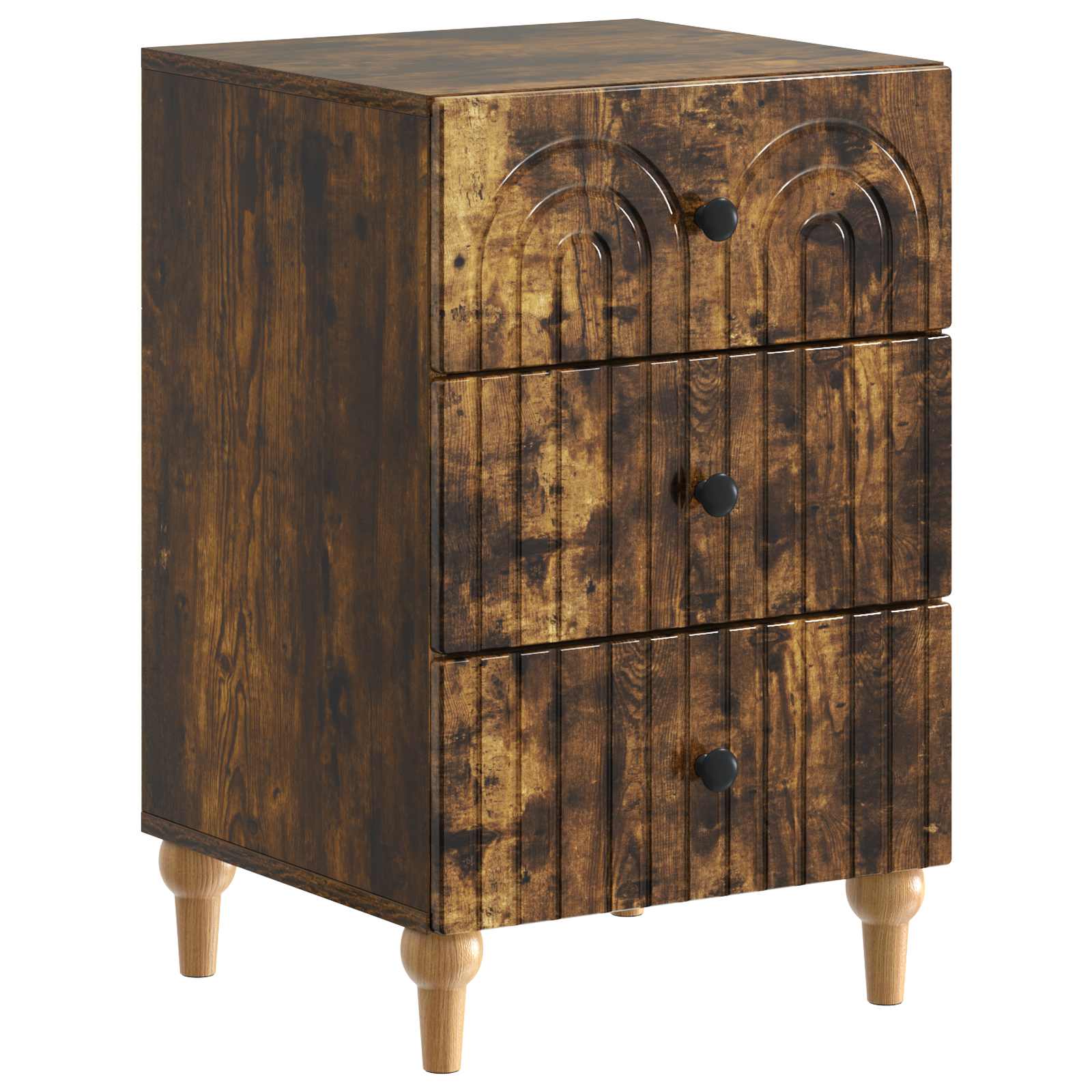 Natskab med skuffe Røget eg 43x 41 x 66,5 cm Konstrueret træ billede