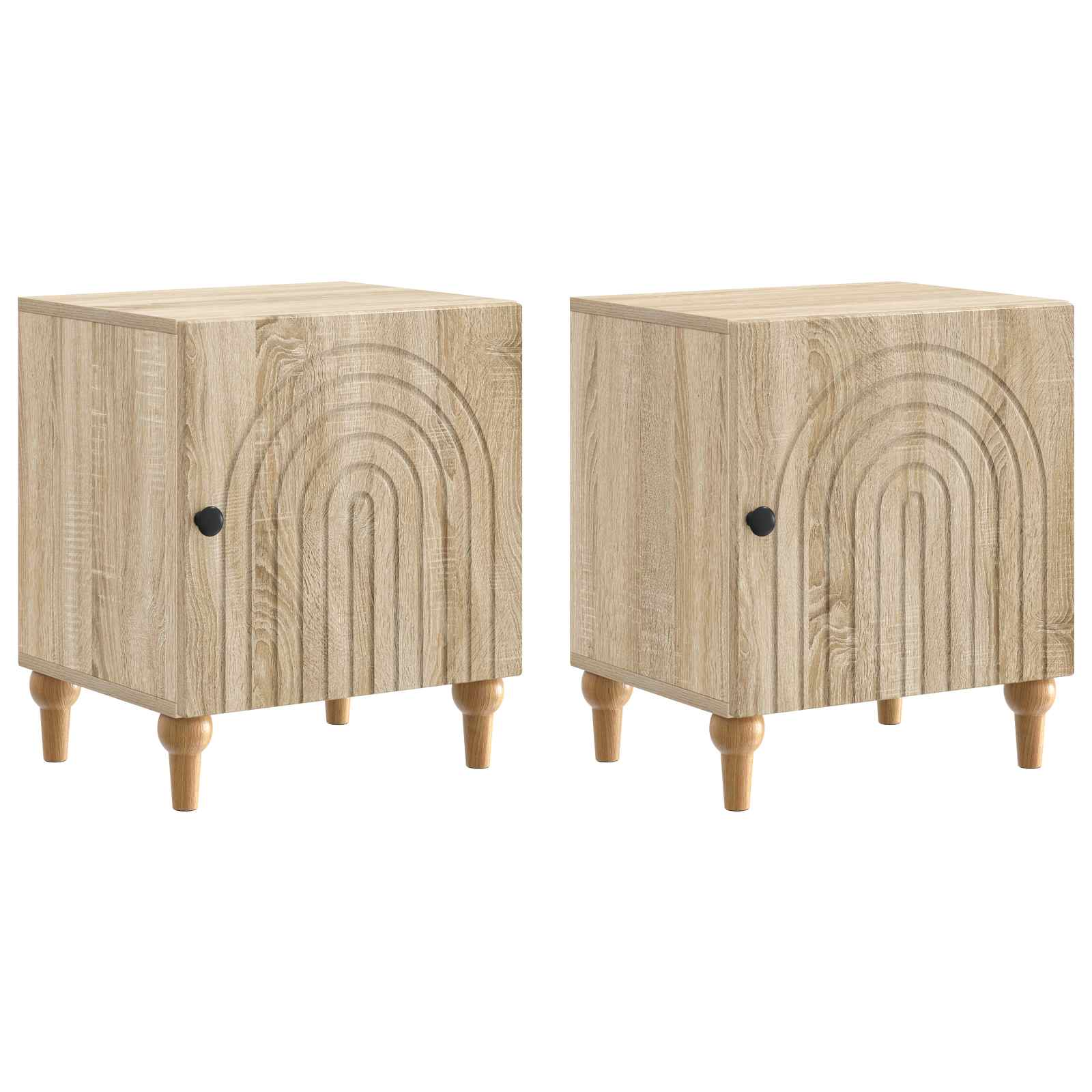 Natskab 2 pcs Sonoma-eg 43 x 34,5 x 50 cm Konstrueret træ billede