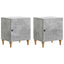 Natskab 2 pcs Betongrå 43 x 34,5 x 50 cm Konstrueret træ