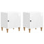 Natskab 2 pcs Hvid højglans 43 x 34,5 x 50 cm Konstrueret træ