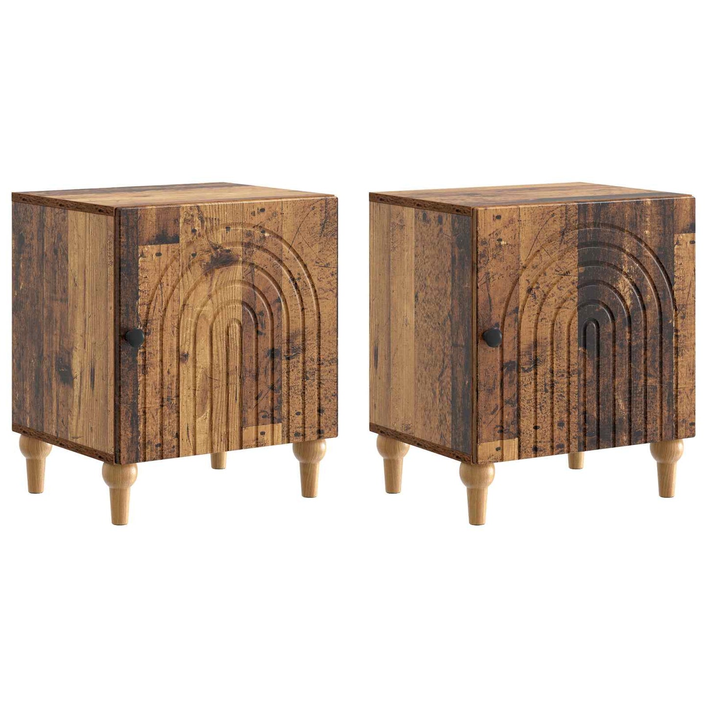 Natskab 2 pcs Gammelt træ 43 x 34,5 x 50 cm Konstrueret træ