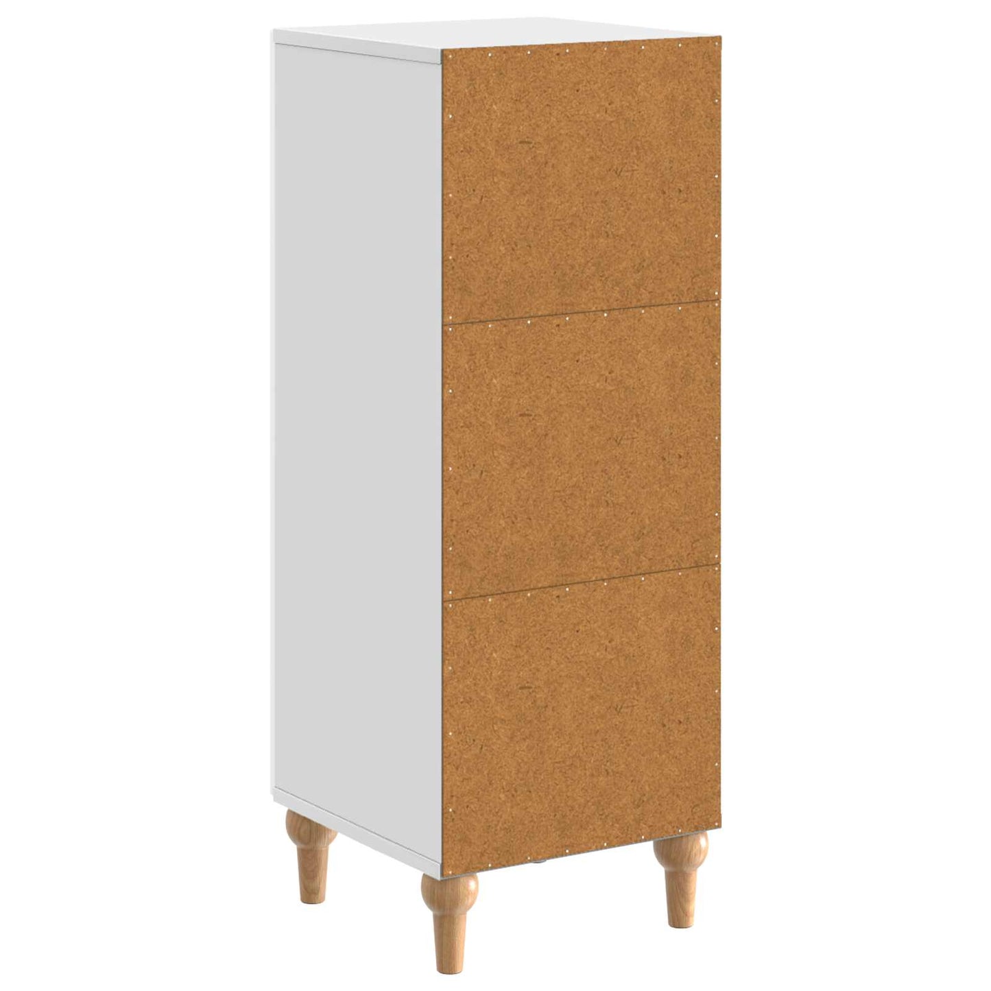 Sideboard Hvid højglans 33 x 34,5 x 90 cm Konstrueret træ