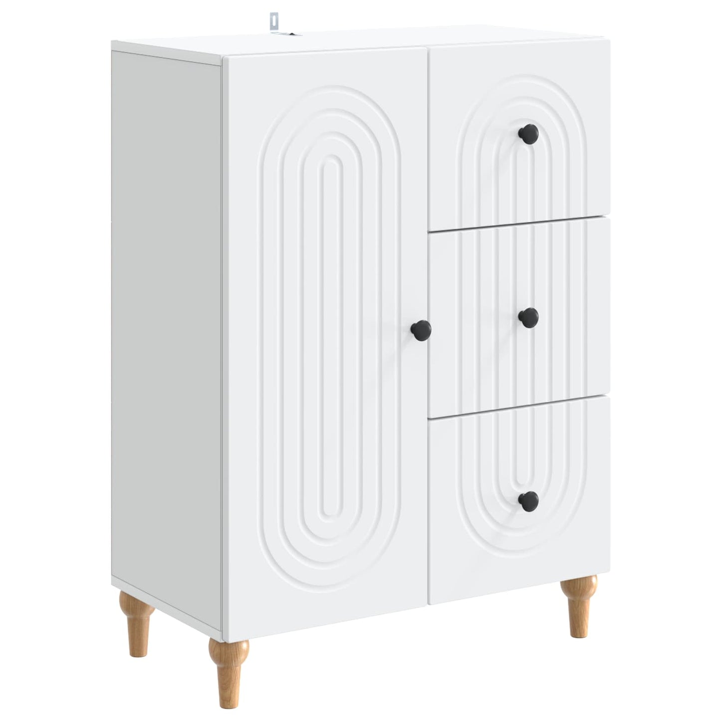 Sideboard Hvid 66 x 34,5 x 90 cm Konstrueret træ