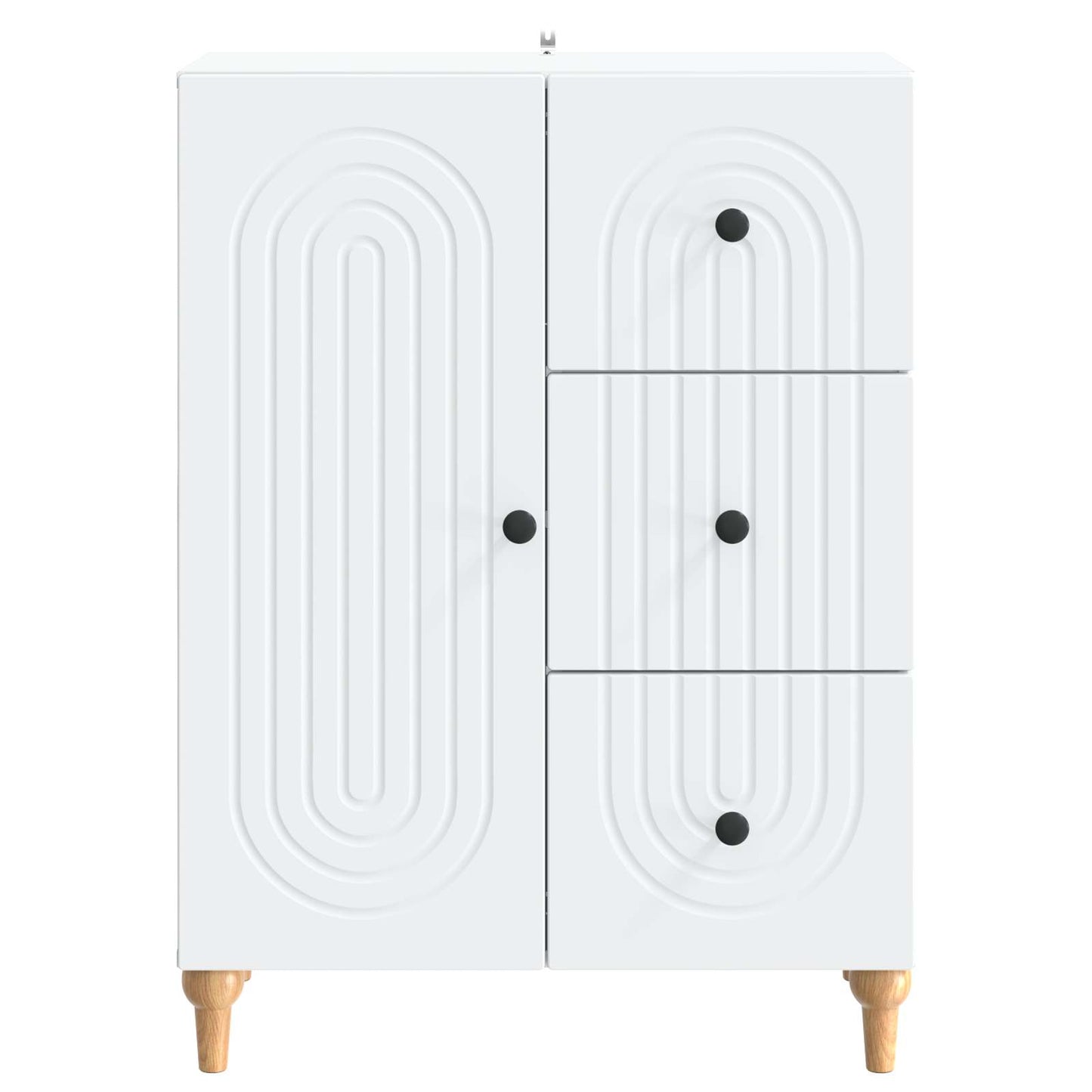 Sideboard Hvid 66 x 34,5 x 90 cm Konstrueret træ