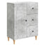 Sideboard med skuffe Betongrå 66 x 34,5 x 90 cm Konstrueret træ