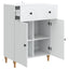 Sideboard Hvid 66 x 34,5 x 90 cm Konstrueret træ